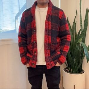 American Stitch Buffalo Plaid Knit Jacket